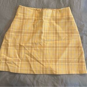 Yellow Plaid Women's Skirt